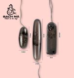  Trứng rung mini 2 đầu màu đen trong suốt giá rẽ 