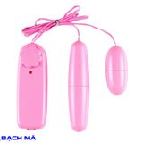  Trứng rung mini 2 đầu màu hồng dùng pin giá rẽ 