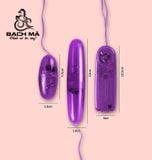  Trứng rung mini 2 đầu màu hồng trong suốt giá rẽ 