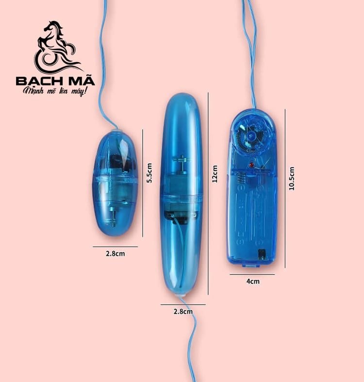  Trứng rung mini 2 đầu màu hồng trong suốt giá rẽ 