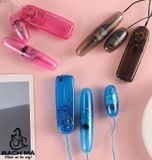  Trứng rung mini 2 đầu màu hồng trong suốt giá rẽ 