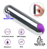  Trứng rung tình yêu inox mini hình viên đạn rung 10 chế độ 