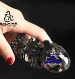 Dương Vật Giả Thủy Tinh Trong Suốt Crystal Cầm Tay Gai Mềm Size Nhỏ 