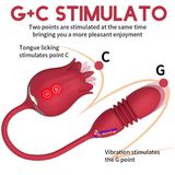  Máy rung tình yêu hoa hồng rung thụt lưỡi liếm massage điểm G 