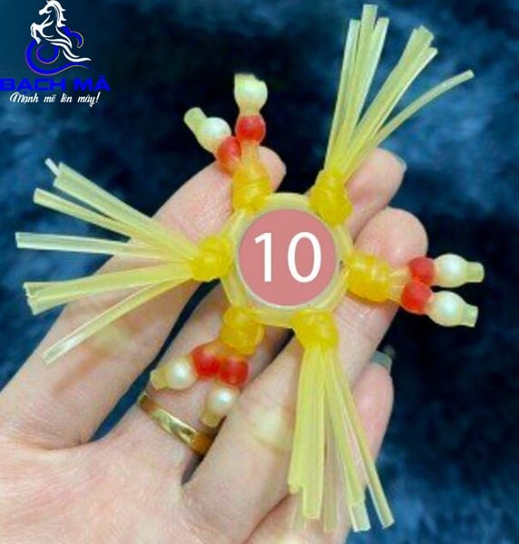  Vòng đeo râu rồng silicon 3 râu 6 bi mẫu 10 