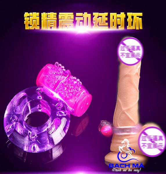  Vòng rung đeo dương vật giá rẻ Silicon Vibra Hole Ring Baile 