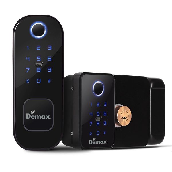 khóa cửa cổng sắt chống nước Demax 602 WP - app Bluetooth, remote