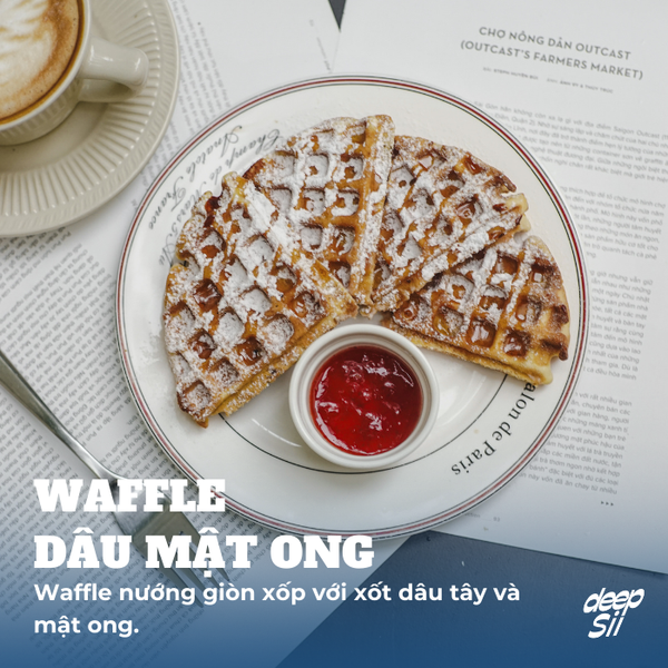  WAFFLE DÂU MẬT ONG 