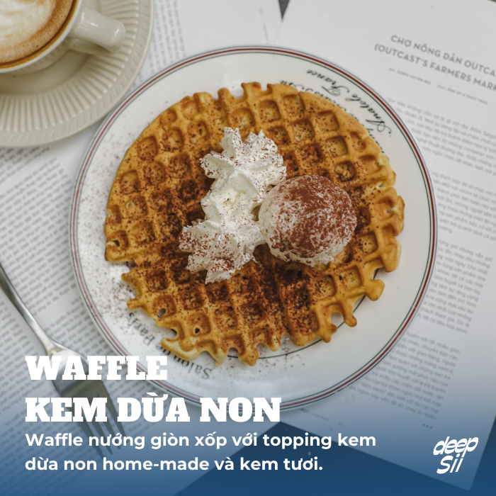  WAFFLE KEM DỪA NON 