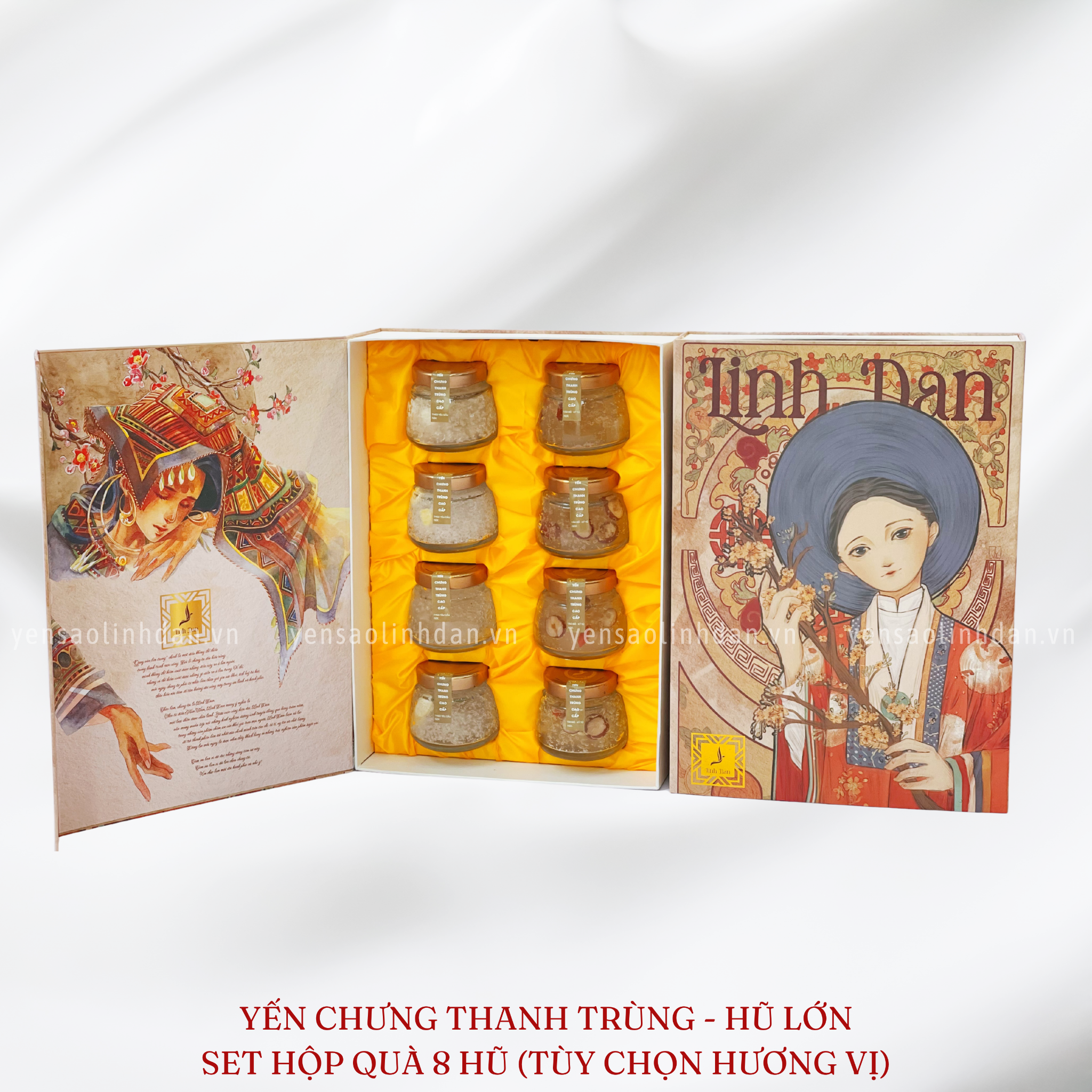  Set Quà Yến Chưng Thanh Trùng 8 hũ lớn (có hộp) 