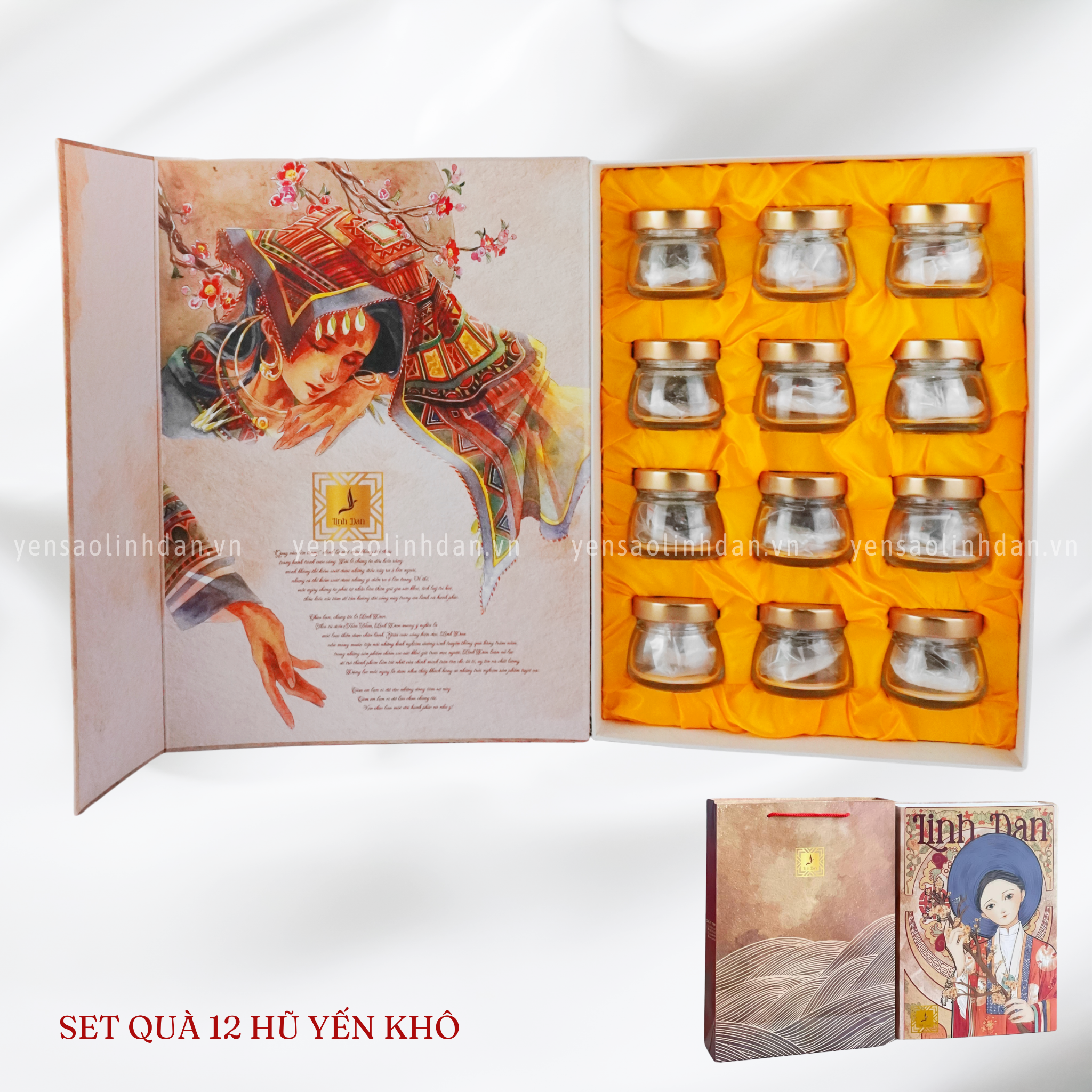  Set Quà 12 Hũ Yến Khô 