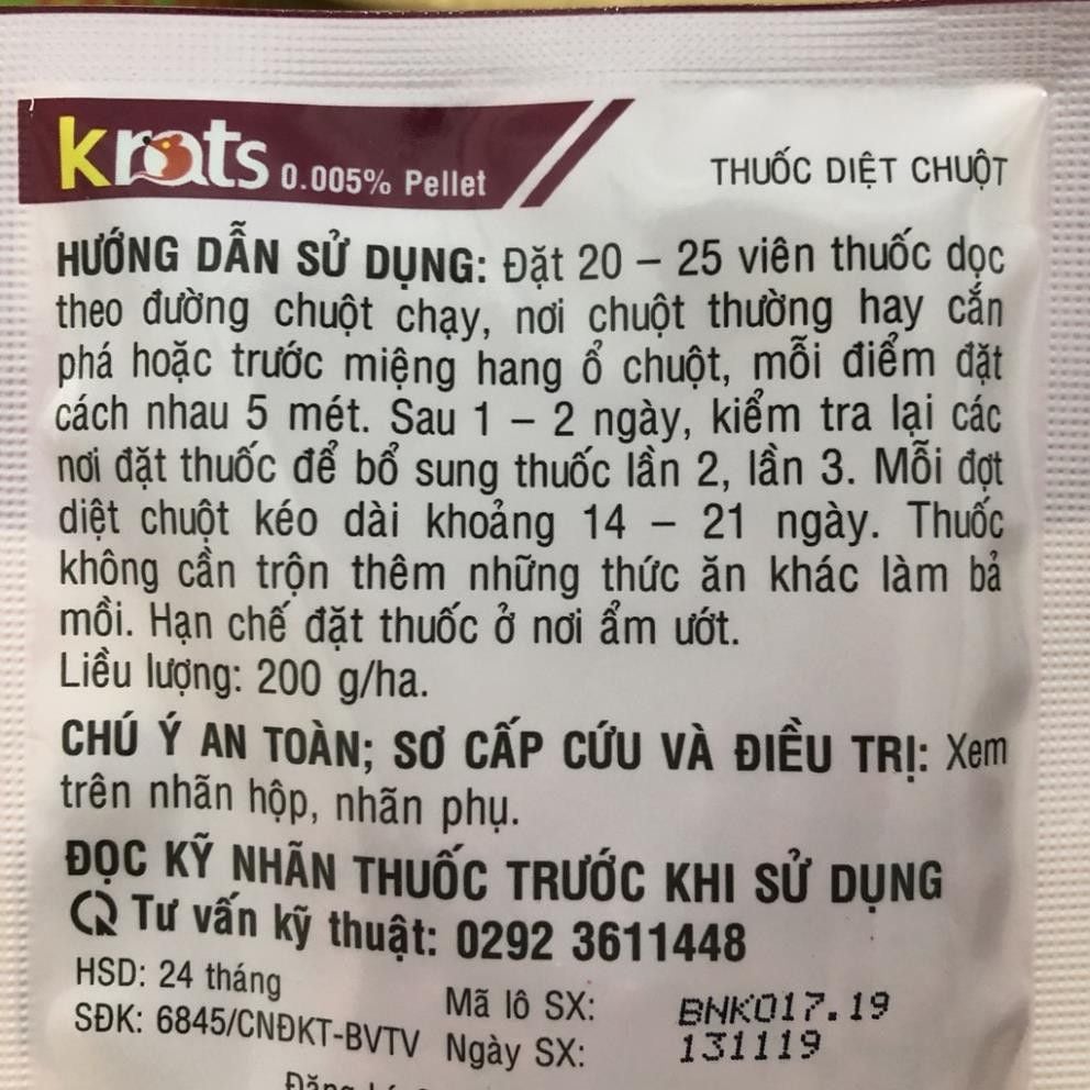 Thuôc diệt chuột thông minh Korea dạng viên cốm 20g – Nông Nghiệp An Việt