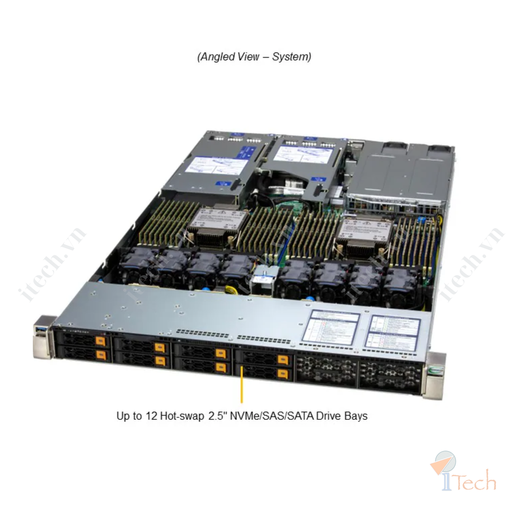 Ss Hardware Hyper Hyper SuperServer SYS-122H-TN (1U Hyper with 8 hot-swap 2.5