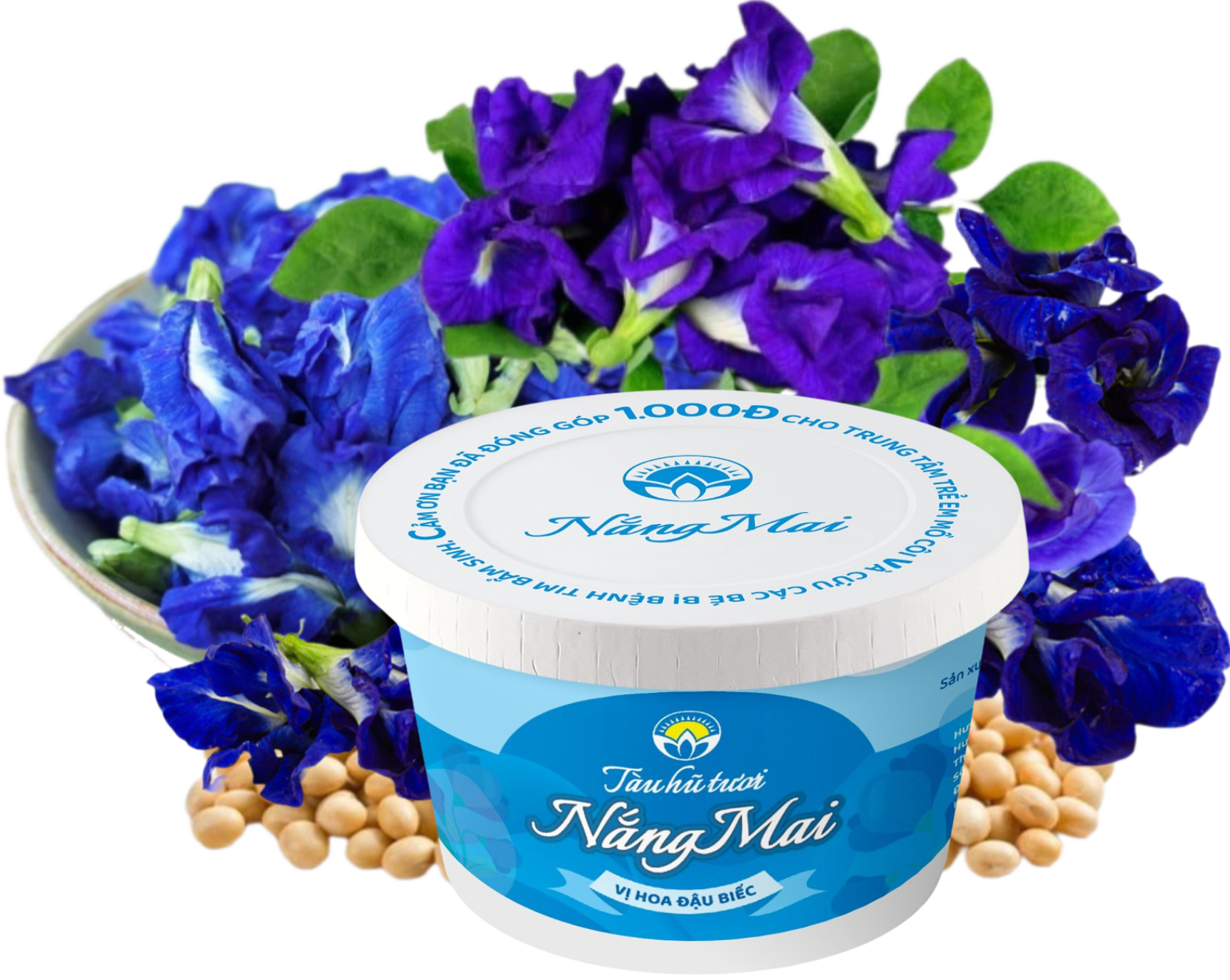  Tàu hũ tươi vị hoa đậu biếc (160g) 