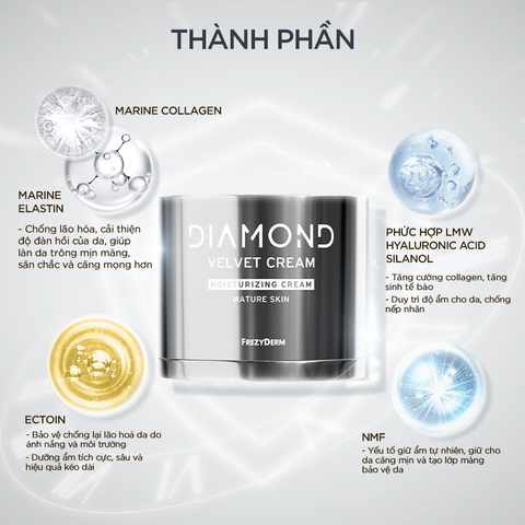 Kem dưỡng ẩm da cao cấp Frezyderm Diamond Velet Moisturizing Cream 50ml