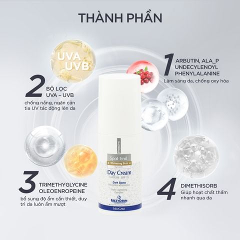Kem mờ đốm nâu & sáng da ban ngày Frezyderm Spot End Day Cream SPF 15 50ml