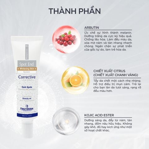 Kem làm mờ đốm nâu & sáng da Frezyderm Spot End Corrective 30ml
