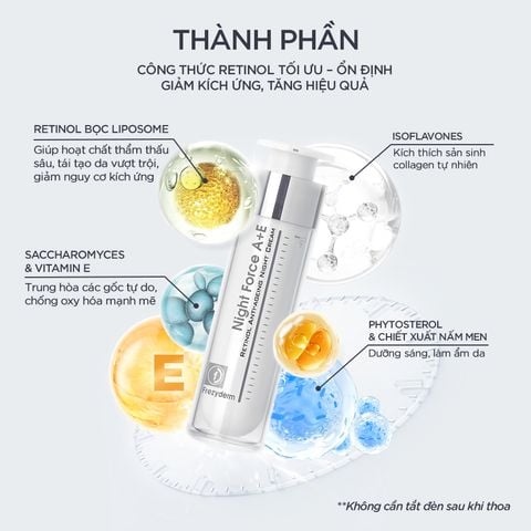 Kem dưỡng retinol trẻ hóa da Frezyderm Night force A+E