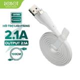  Cáp sạc nhanh ROBOT RDL100S, dài 1m, dây dẹp chất liệu PVC chống rối 