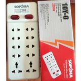  Ổ cắm Sopoka không liền dây 10 lỗ 2 công tắc siêu chịu tải 2200W, chống cháy (10Y - 0) 