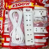  Ổ cắm Sopoka liền dây 6 lỗ 1 công tắc siêu chịu tải 2200W, chống cháy (6M2) 