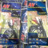  Cáp AV, cáp loa Jack 3.5 ra 2 đầu, 3 đầu dây dài 1.5m 