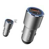  Cóc sạc nhanh xe hơi/ ô tô DuDao 2 cổng USB và Type C 20W 