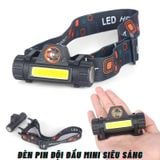  Đèn pin Mini, đèn pin led đội đầu siêu sáng tích hợp pin liền siêu tiện lợi 