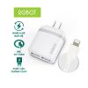  Bộ cóc cáp sạc ROBOT RT-K9U, 2 cổng Micro USB, cáp lightning 1m kèm theo 