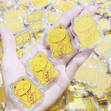  Mèo vàng thần tài, chiêu tài chiêu lộc, miếng dán decal mạ vàng dán lưng điện thoại, ví tiền,... 