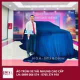  Bạt Trùm Xe Vải Nhung- Áo Phủ Xe - Vải Trùm Xe Freeship 