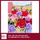  Hoa Sáp Mix Màu Phối Hoa Khô 