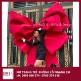  Nơ Trang Trí Khổng Lồ Màu Đỏ - Nơ Mút Xốp Đỏ Ngang 2m 