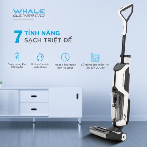 Máy hút bụi lau nhà khô, ướt Whale Cleaner Pro 