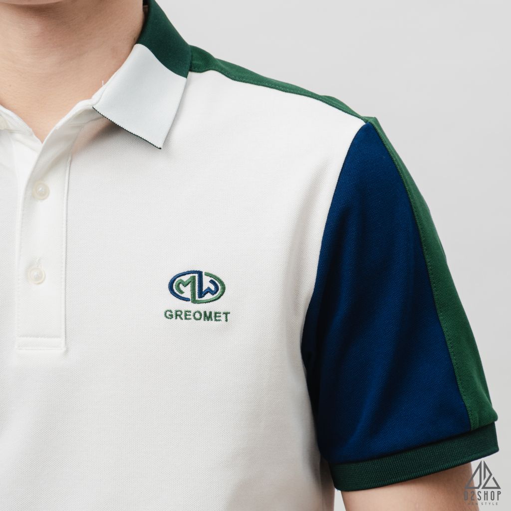 Áo polo viền vai xanh lá GREOMET