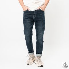 Quần jean xanh đậm thêu túi R