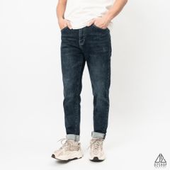 Quần jean xanh đậm thêu túi R