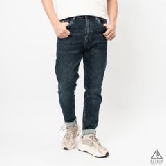 Quần jean xanh đậm dập túi nổi V