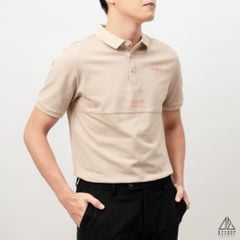 Áo polo kem viền ngực chỉ đỏ mo&mi