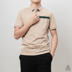 Áo polo phối viền ngực xanh