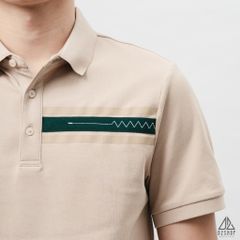 Áo polo phối viền ngực xanh