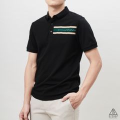 Áo polo phối viền ngực xanh