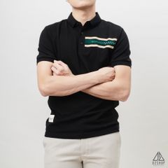 Áo polo phối viền ngực xanh