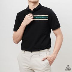 Áo polo phối viền ngực xanh