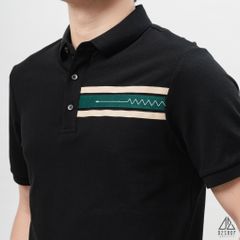 Áo polo phối viền ngực xanh