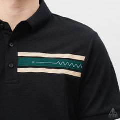 Áo polo phối viền ngực xanh