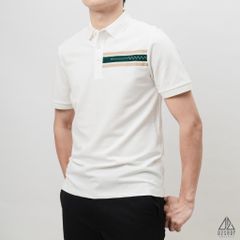Áo polo phối viền ngực xanh