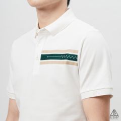 Áo polo phối viền ngực xanh