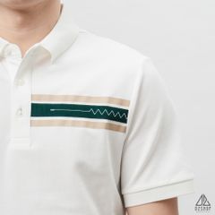 Áo polo phối viền ngực xanh