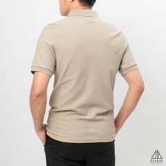 Áo polo may viền nổi vải dệt gân